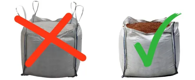 Tunnel loop bags and tunnel bulk bags