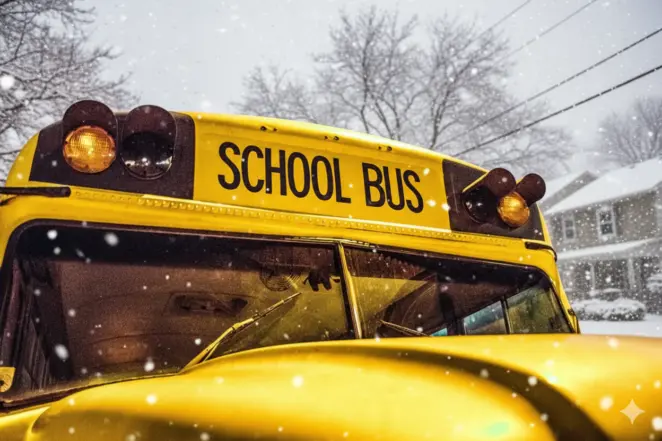 School bus winter