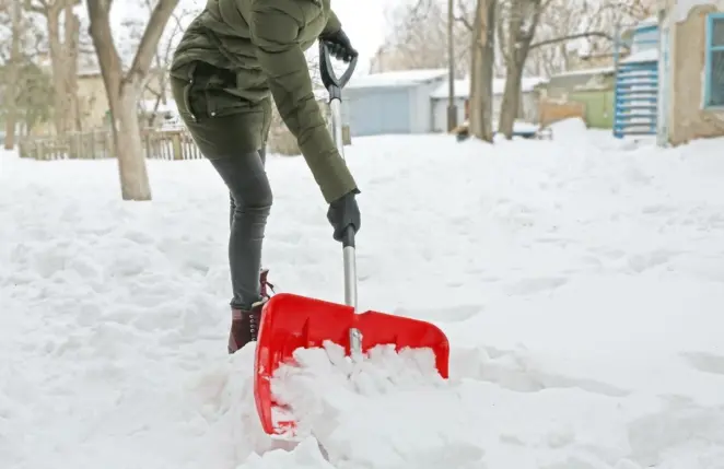 Shovelling snow