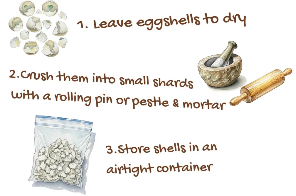 Eggshell pest deterrent