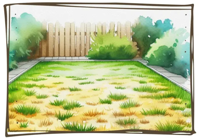 Yellow lawn