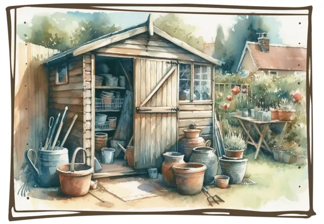 Cleaning a garden shed