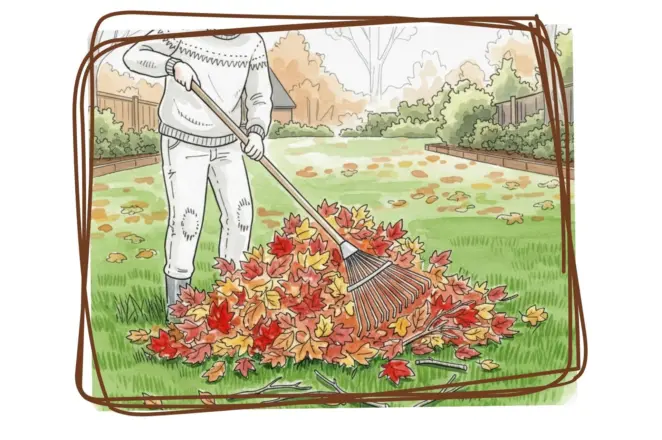 Clearing leaves