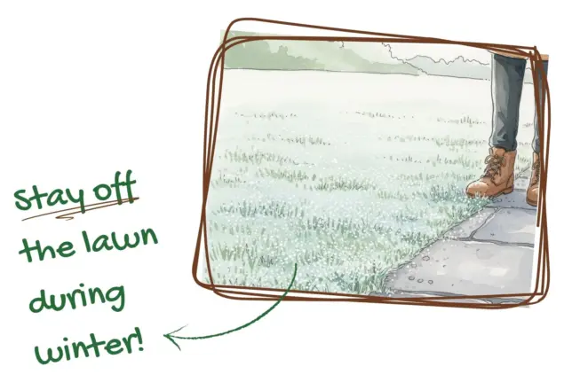 Frosty lawn