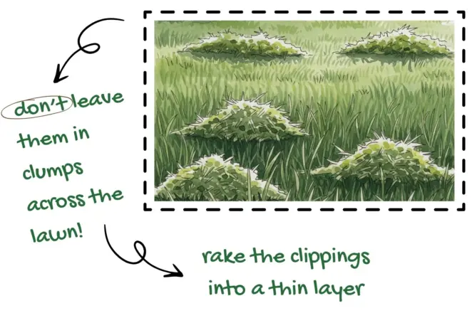 Grass clipping mulch