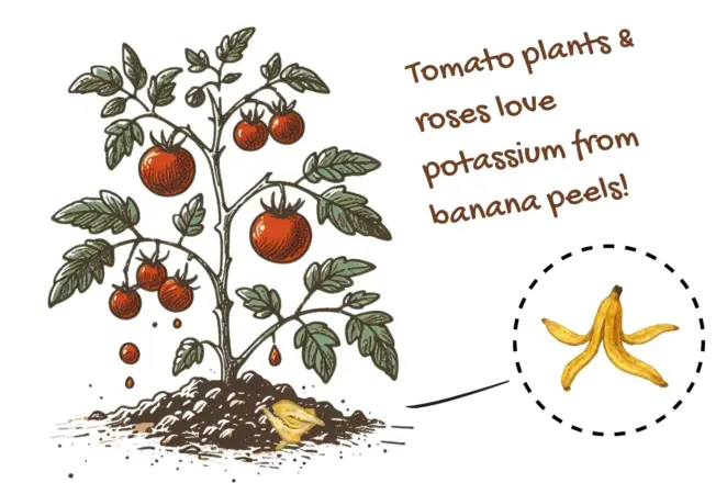 Banana peel fertiliser