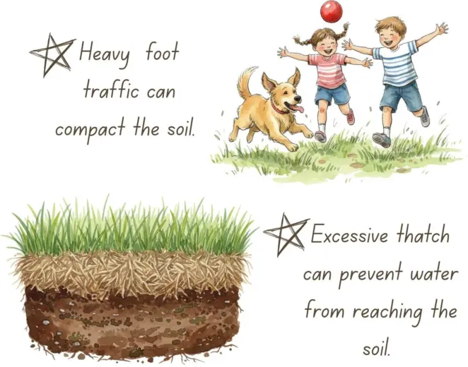 Poor lawn drainage causes