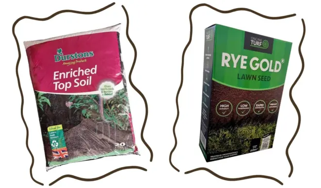 Lawn seed and topsoil