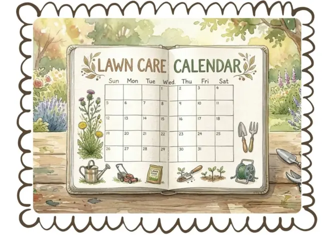 Lawn care monthly planner