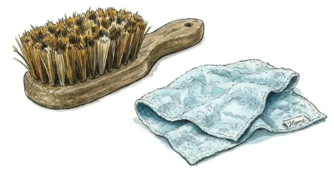 Brush and cloth