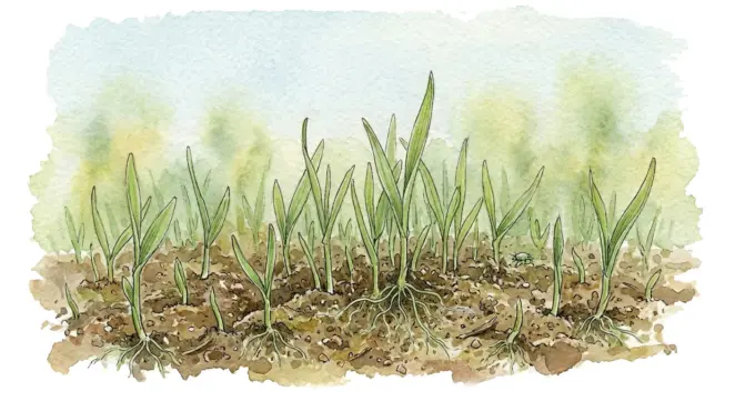 Grass seedlings