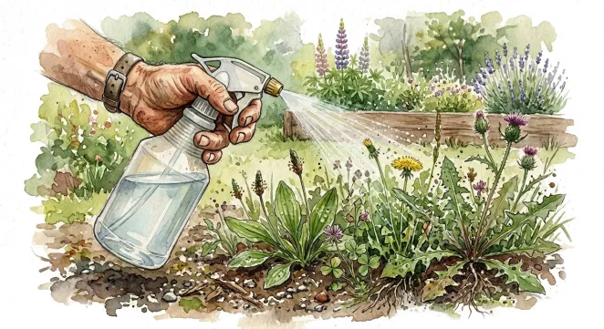 Organic weed killer made from salt