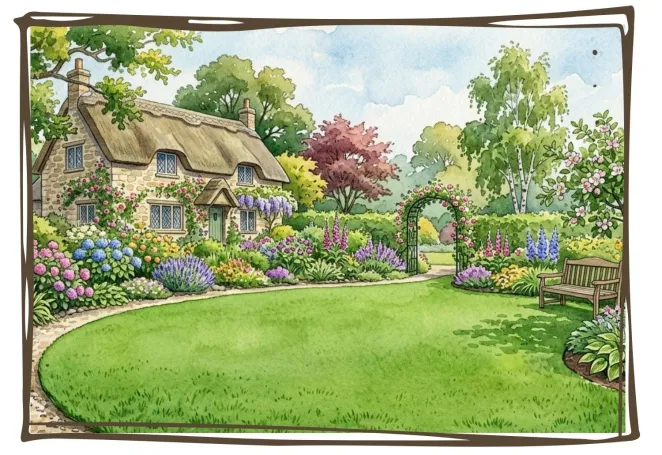 Dense healthy lawn