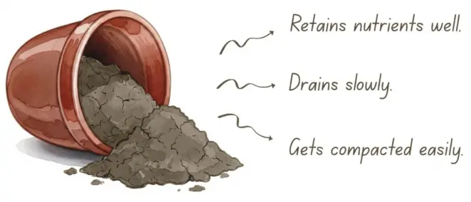 Clay soil in a pot 2 jpg