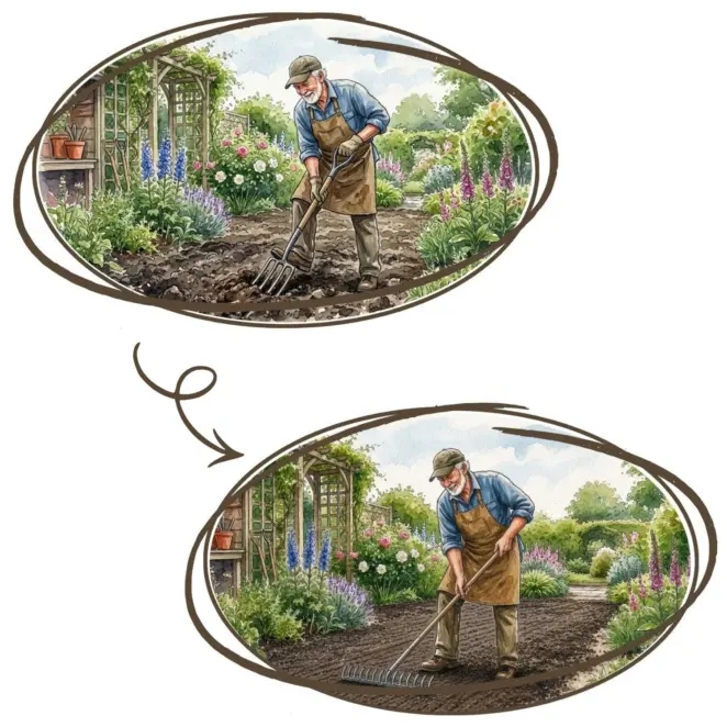Applying top dressing
